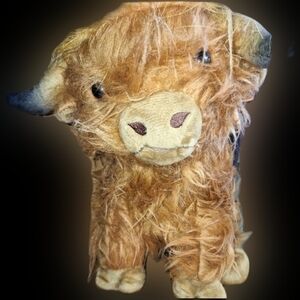 Highland Cow with Horns Plush 10 Inches